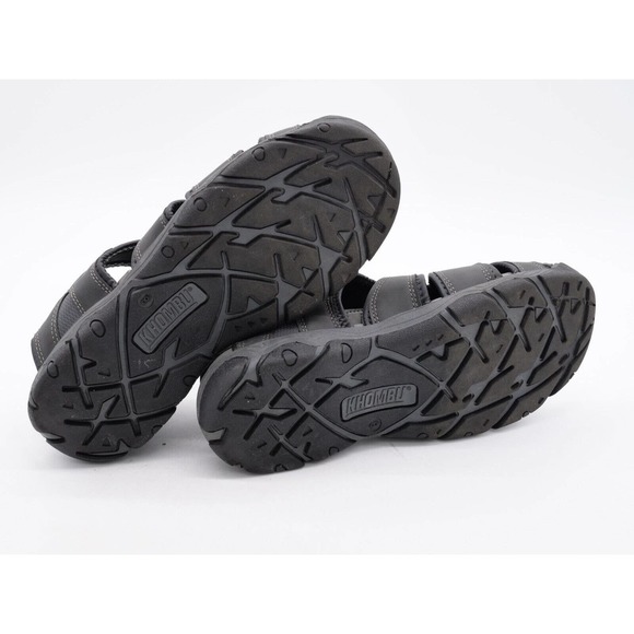 Khombu Harry Mens 8 Sandals Black Faux Leather Fisherman Drawstring Shoes - Picture 10 of 10